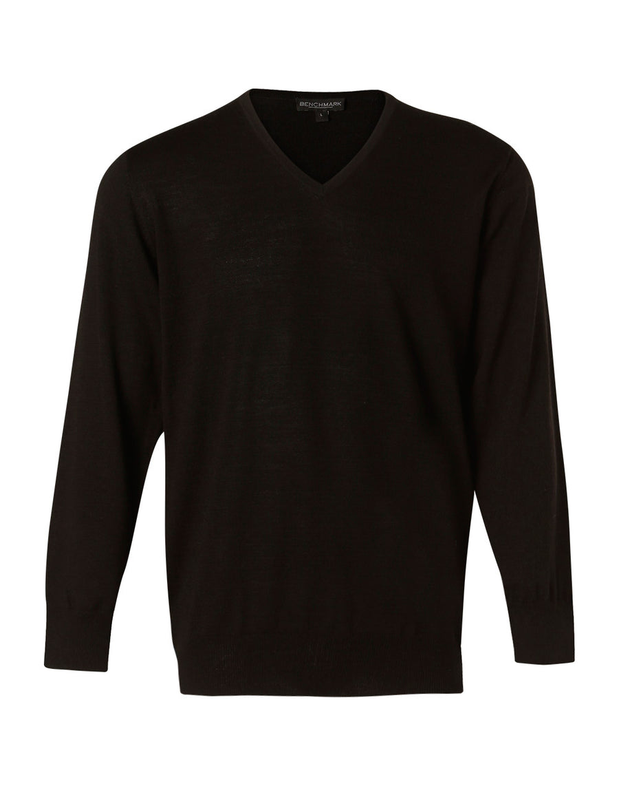 V-Neck Merino Wool Jumper (Mens)