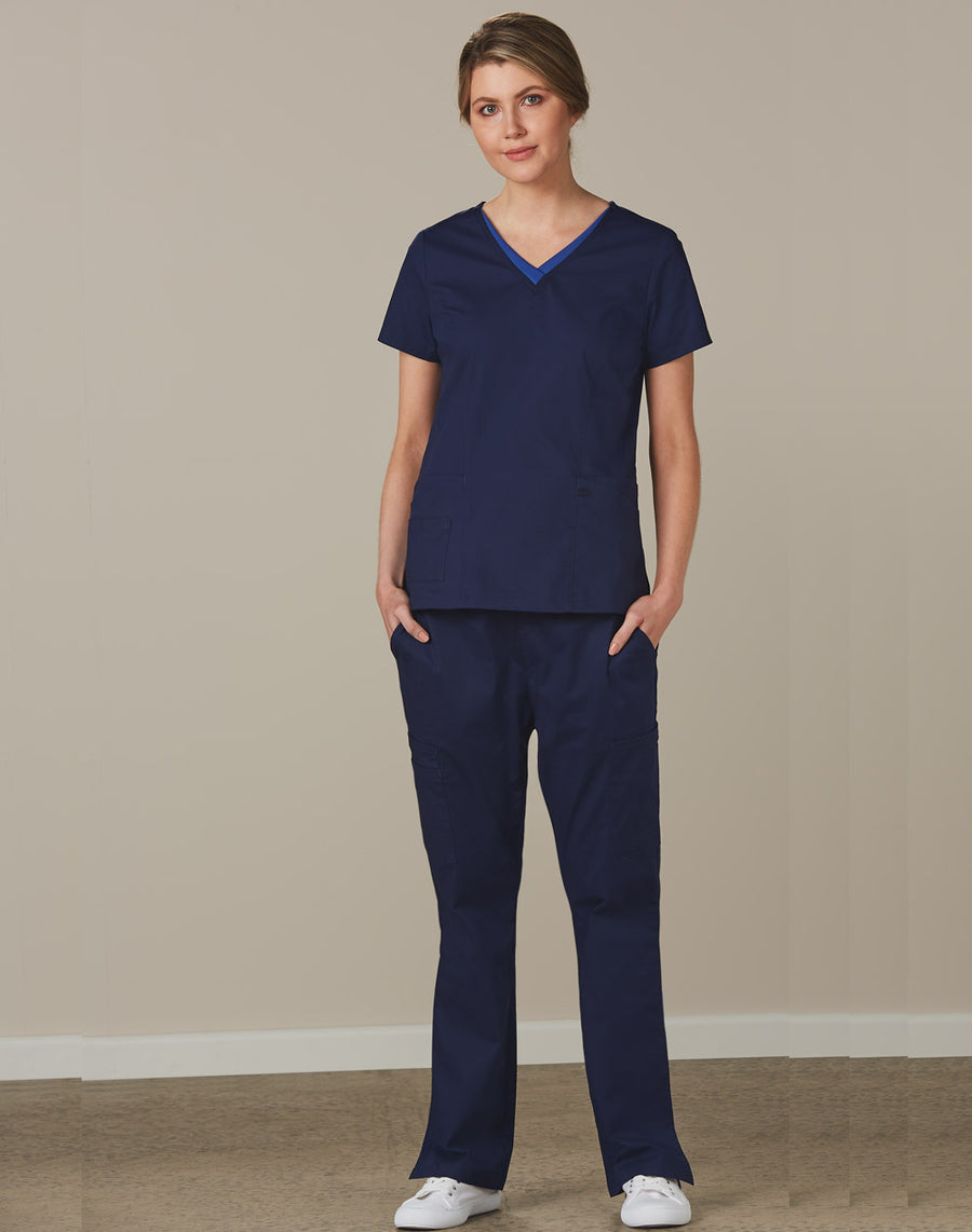 Winning, Benchmark M9720 LADIES SEMI-ELASTIC WAIST TIE SOLID COLOUR SCRUB PANTS