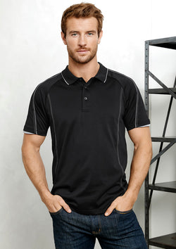 ACTIV EMBROIDERY DESIGNS.  MENS BLADE POLO