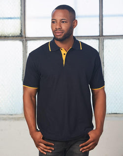 Liberty Poly/Cotton Contrast Pique Polo (Mens)