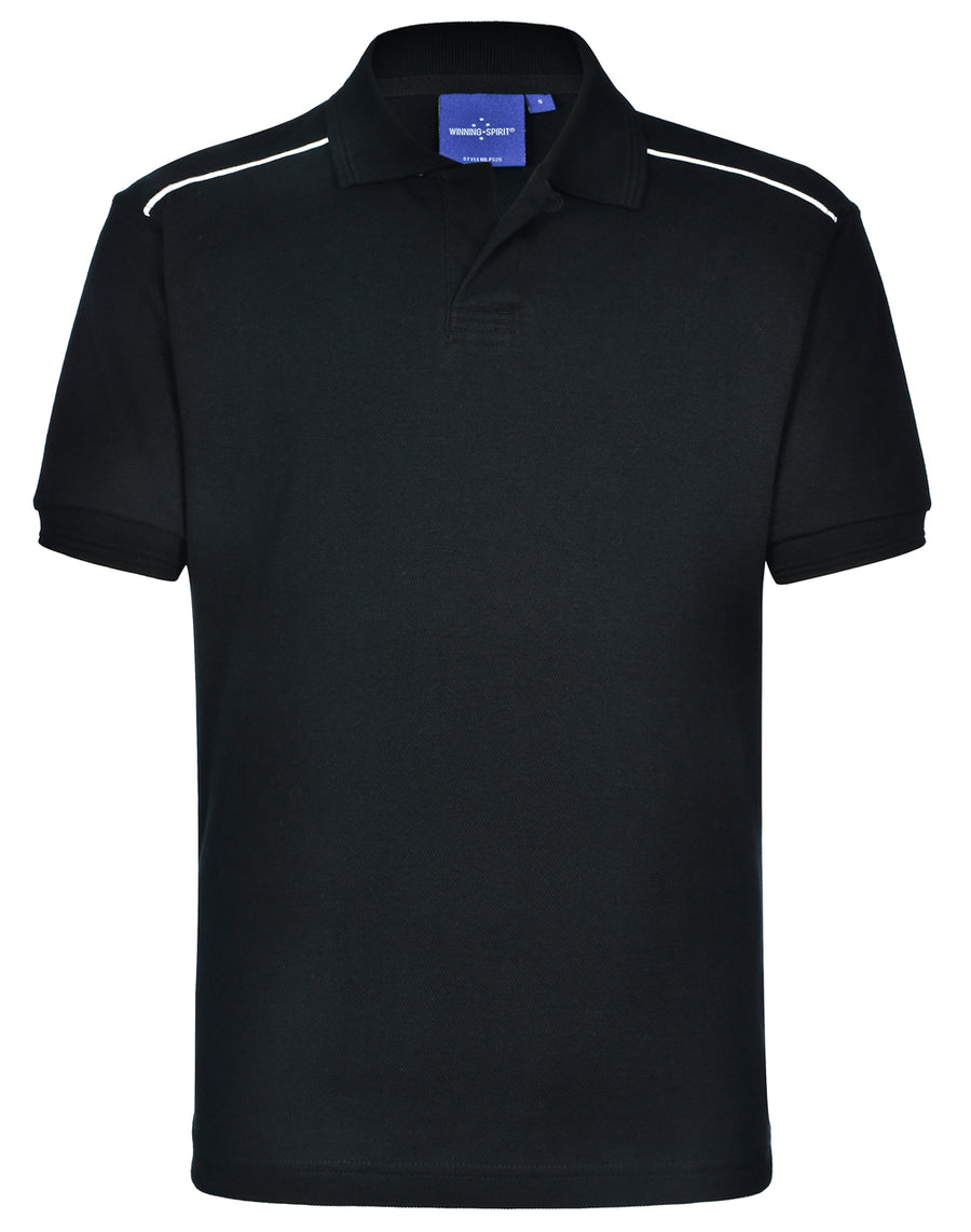 Cambridge Cotton Contrast Piping Short Sleeve Polo (Mens)
