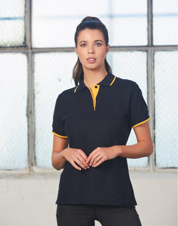 Liberty Poly/Cotton Contrast Pique Polo (Ladies)
