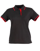 Liberty Poly/Cotton Contrast Pique Polo (Ladies)