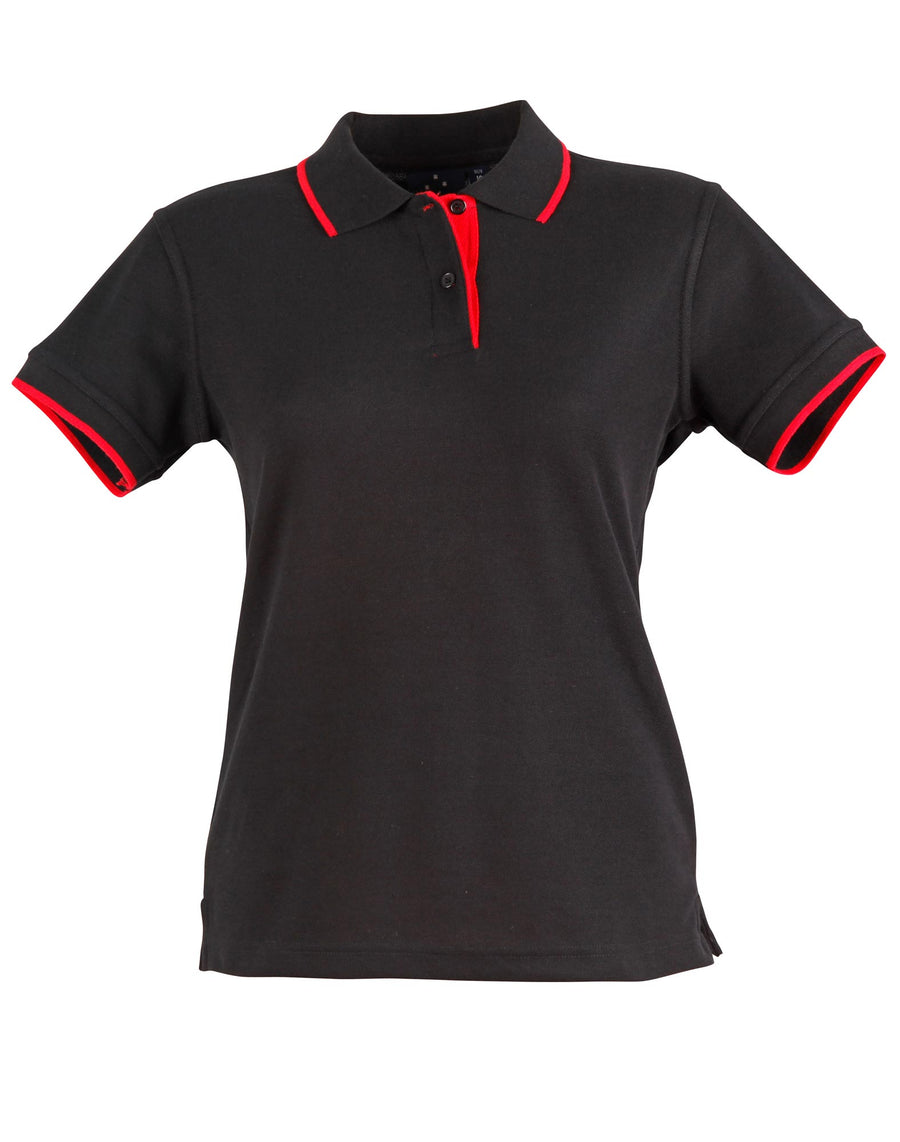 Liberty Poly/Cotton Contrast Pique Polo (Ladies)