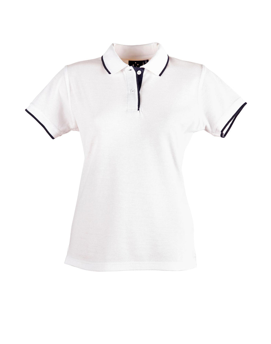 Liberty Poly/Cotton Contrast Pique Polo (Ladies)