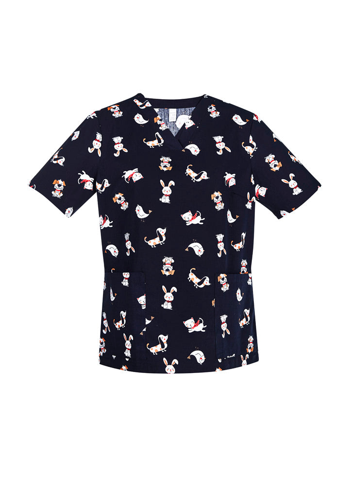 Womens Best Friends Scrub Top