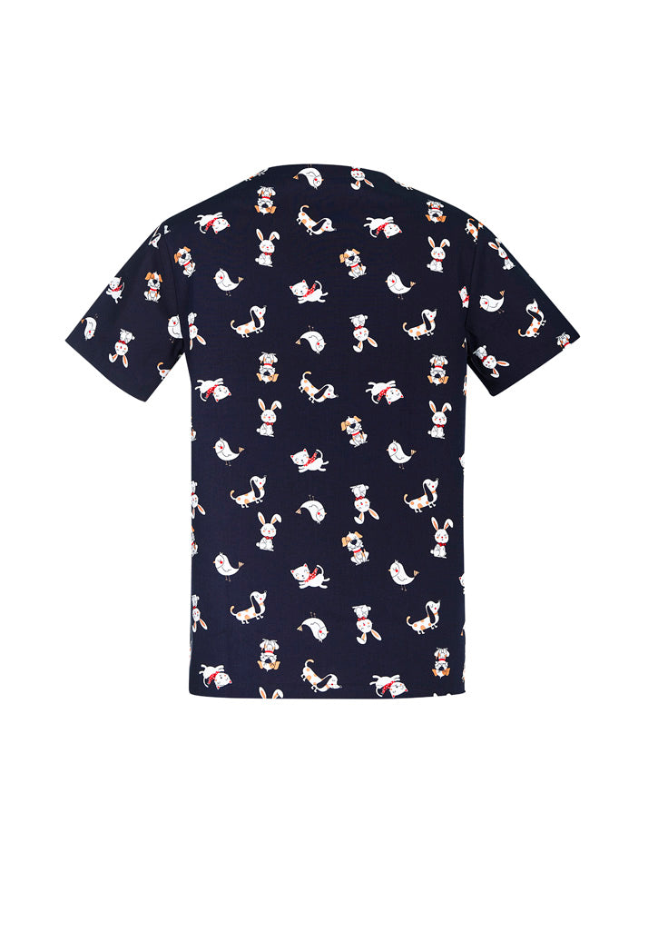 Mens Best Friends Scrub Top