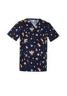 Mens Space Party Scrub Top
