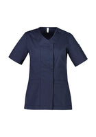 Parks Womens Zip Front Crossover Scrub Top