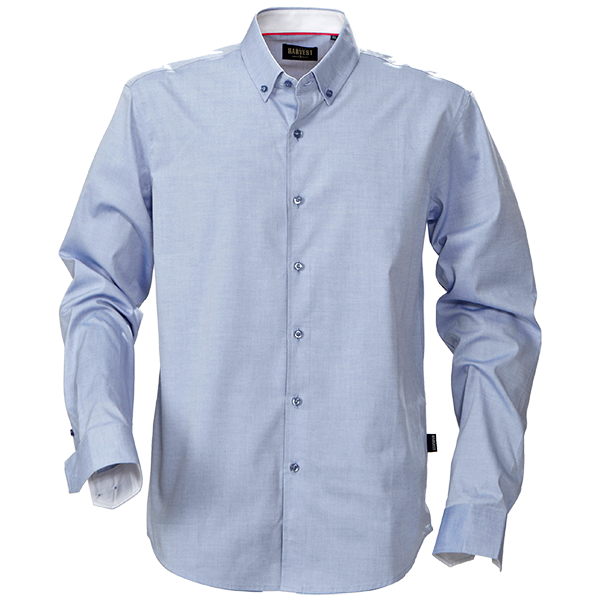 ACTIV EMBROIDERY DESIGNS. UNIFORMS. redding shirt, JAMES HARVEST.