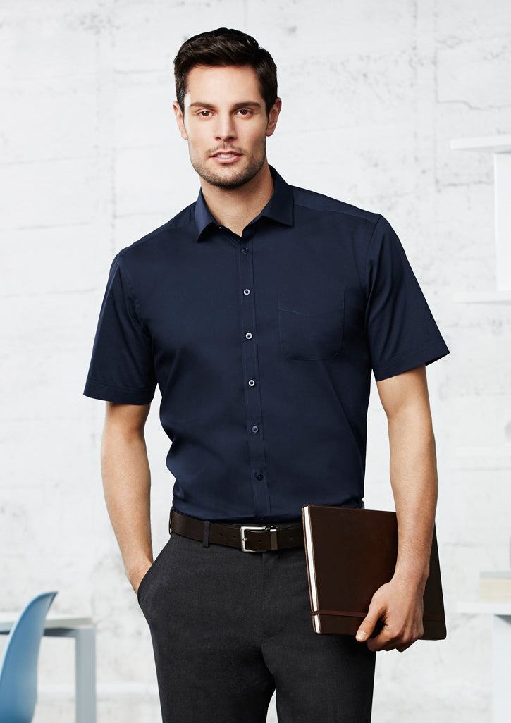 ACTIV EMBROIDERY DESIGNS. UNIFORMS. MONACO SHORT SLEEVE SHIRT. MENS.