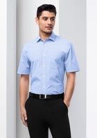 ACTIV EMBROIDERY DESIGNS. CORPORATE UNIFORM. Euro Short Sleeve Shirt Mens.