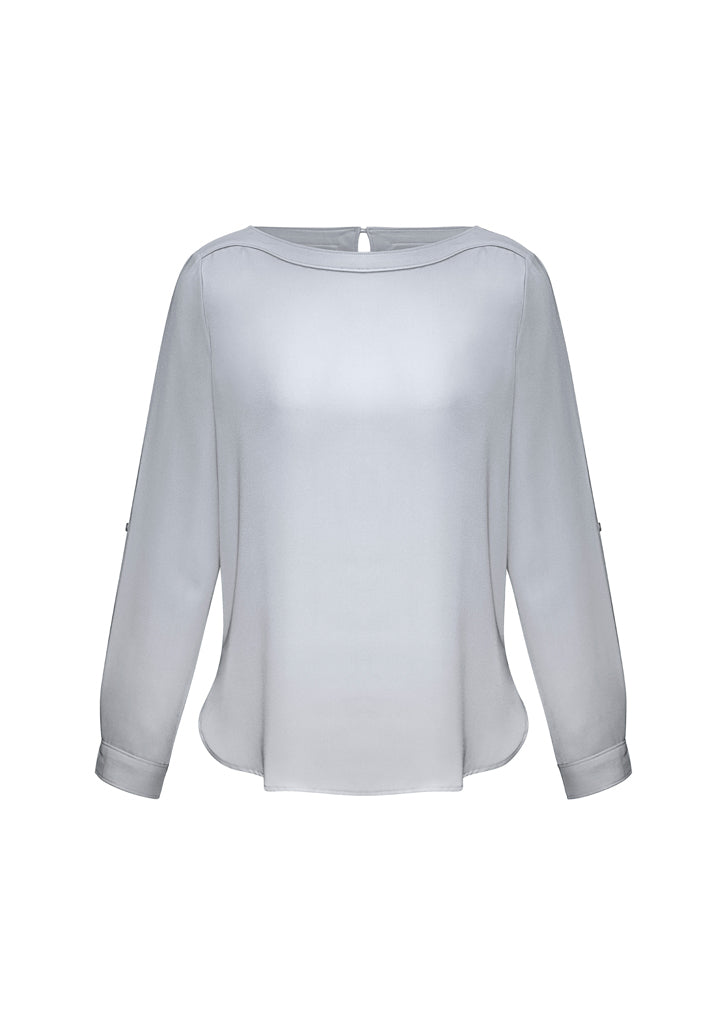 ACTIV EMBROIDERY DESIGNS. CORPORATE UNIFORM. LADIES MADISON BOATNECK BLOUSE