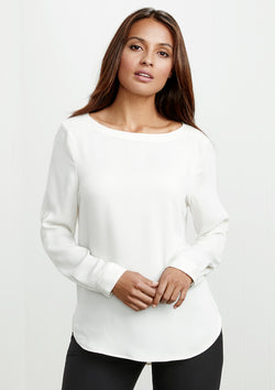 ACTIV EMBROIDERY DESIGNS. CORPORATE UNIFORM. LADIES MADISON BOATNECK BLOUSE