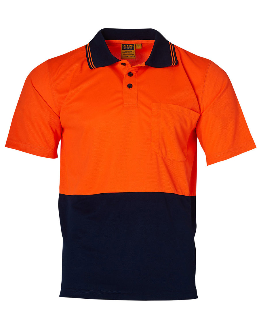 Hi Vis S/S CoolDry Micro-Mesh Safety Polo (Mens)