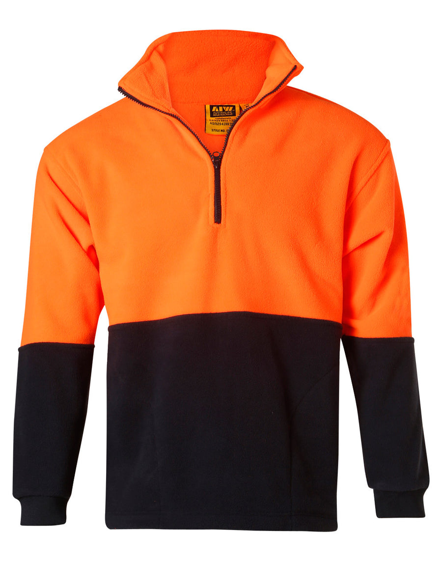 Hi Vis 2 Tone Polar Fleece Half Zip Pullover