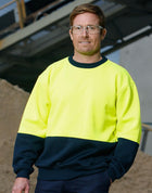 Hi Vis 2 Tone Crew Neck Sweater