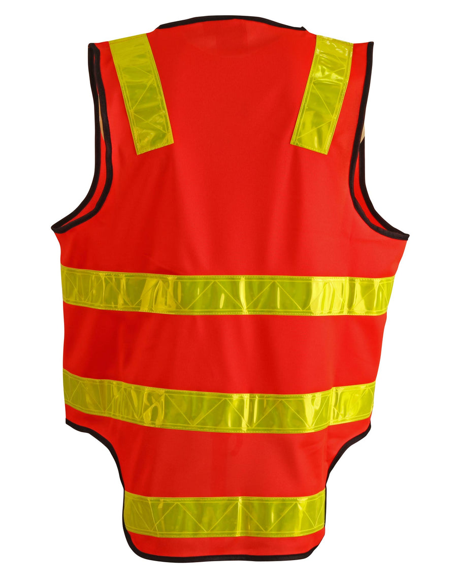 Hi Vis VIC Road Style Safety Vest With Tapes