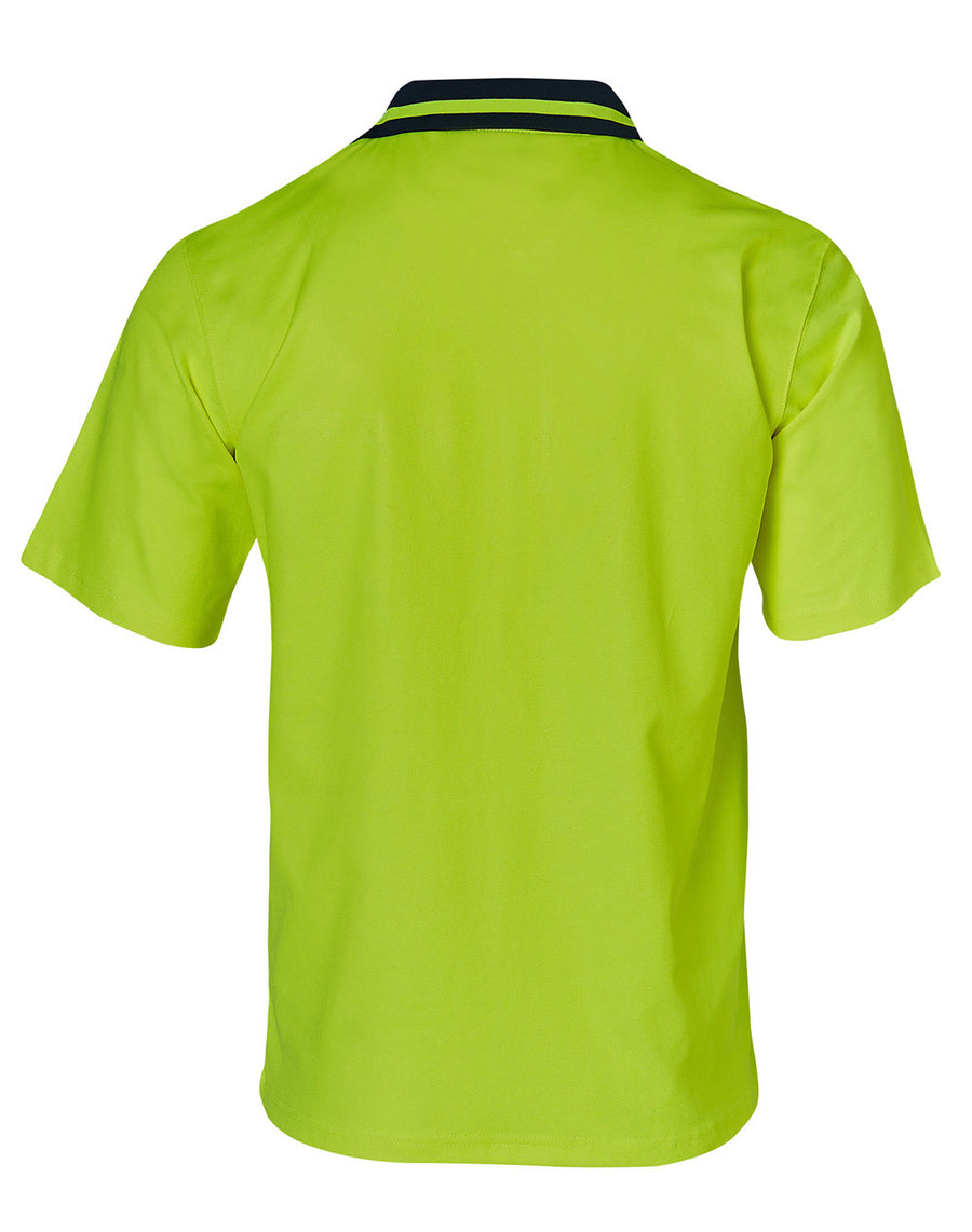 Hi Vis TrueDry Cotton Back S/S Safety Polo (Mens)