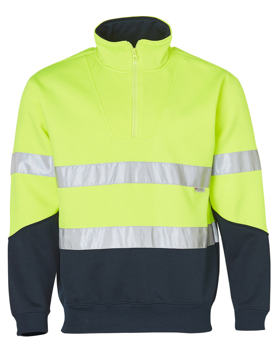 Hi Vis Fleece Sweat with Collar and 3M Tapes
