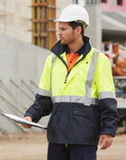 Hi-Vis Two Tone Rain Proof Jacket With Mesh Lining & 3M Tapes