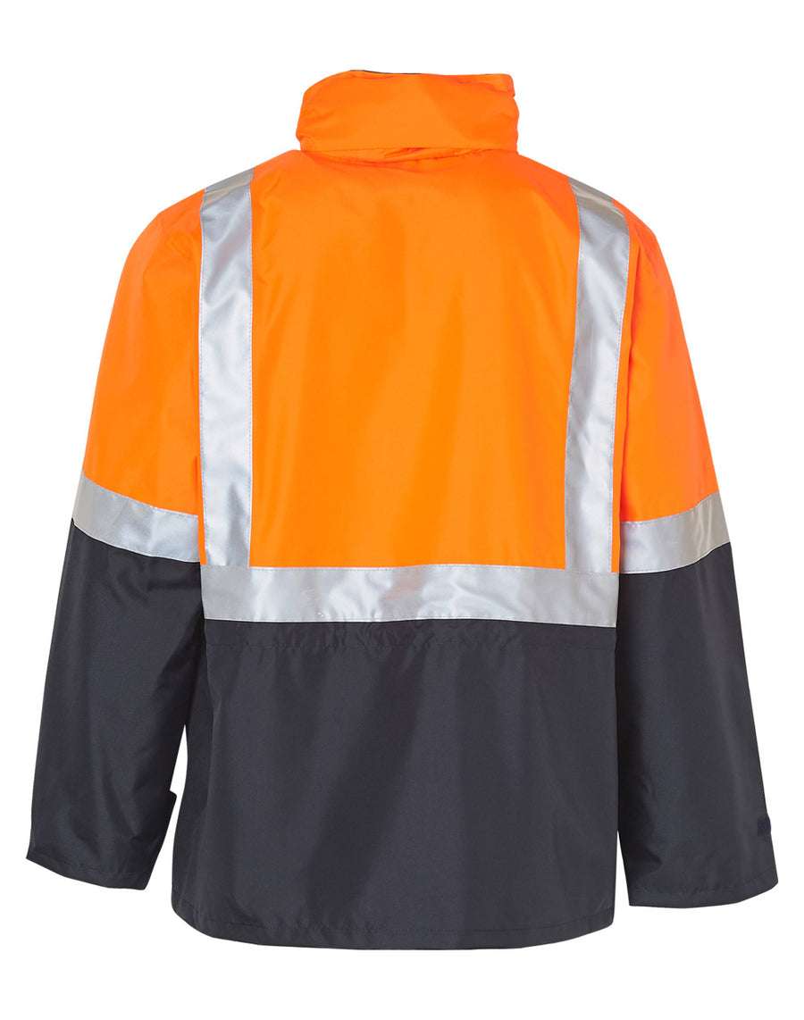 Hi Vis 3 In 1 Rainproof Safety Jacket With Detachable Vest