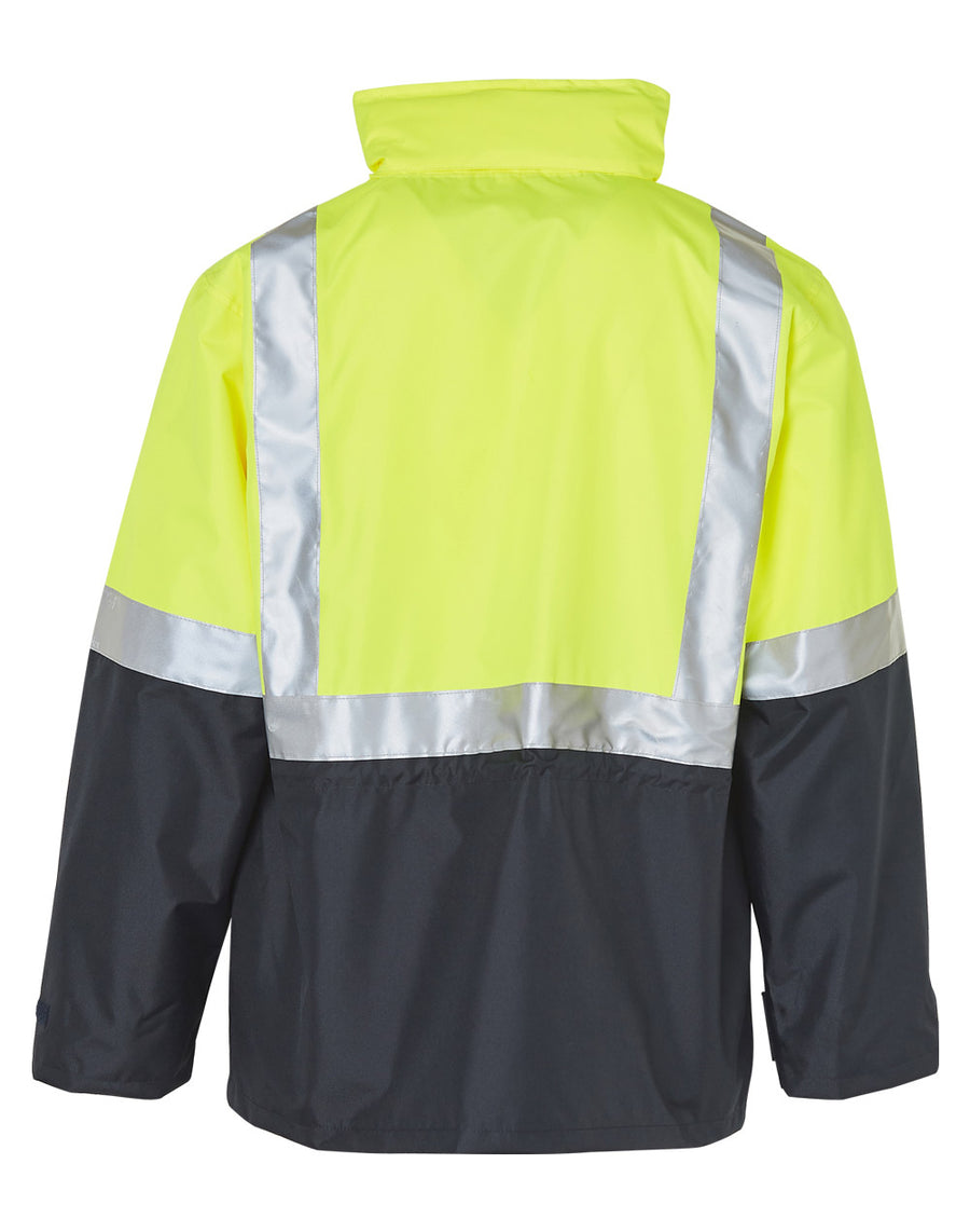 Hi Vis 3 In 1 Rainproof Safety Jacket With Detachable Vest