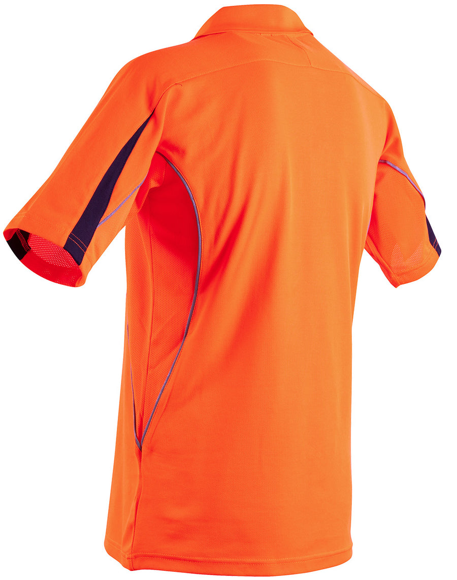 Hi Vis TrueDry Cotton Back Polo with Reflective Piping (Mens)