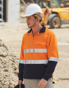Hi Vis  Cotton Fleece Two Tone  Sweat with Chest Pocket & 3M Reflective Tapes