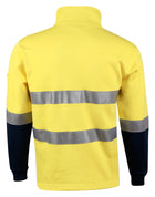 Hi Vis  Cotton Fleece Two Tone  Sweat with Chest Pocket & 3M Reflective Tapes