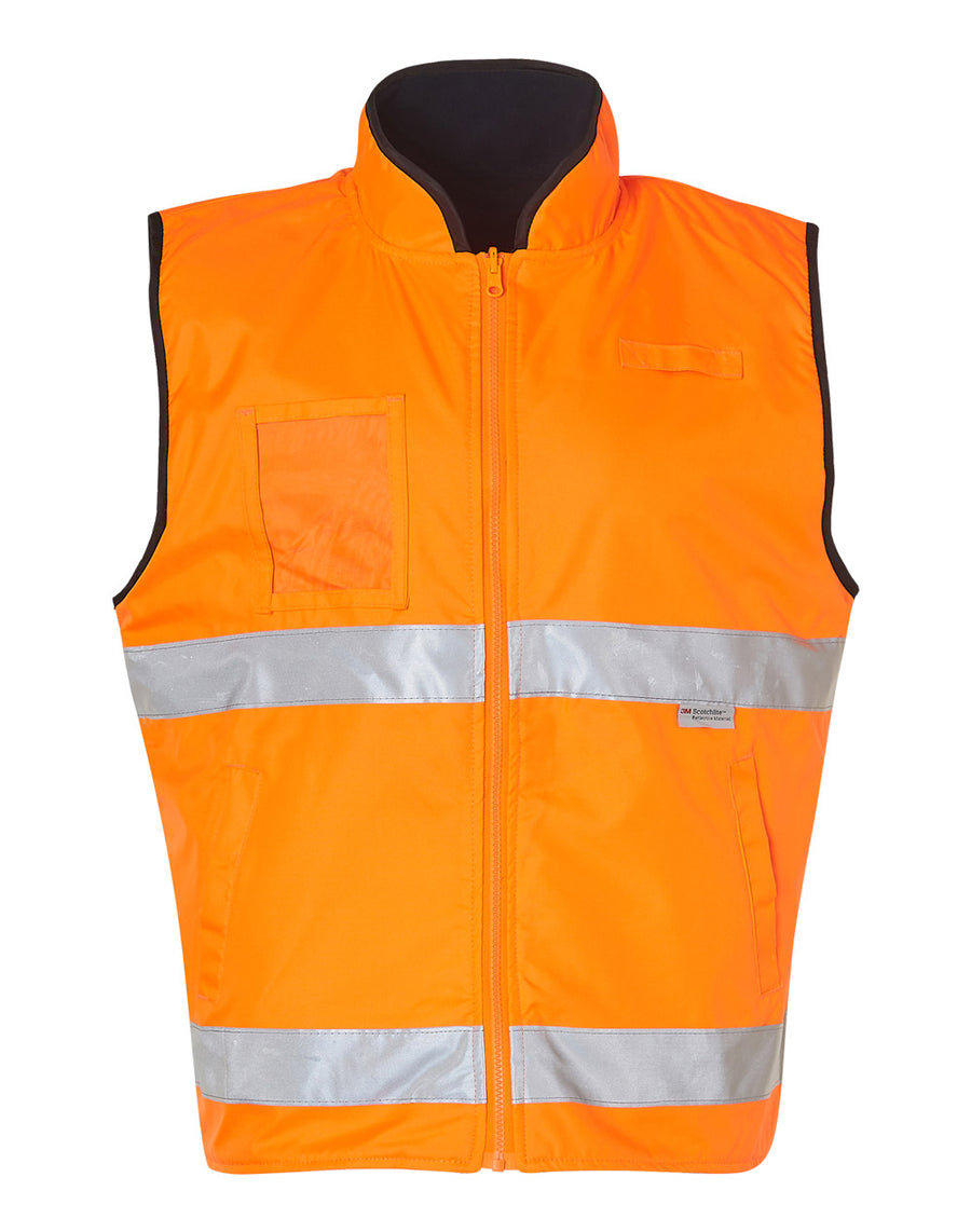 Hi Vis Polar Fleece Lining Safety Vest With 3M Tapes