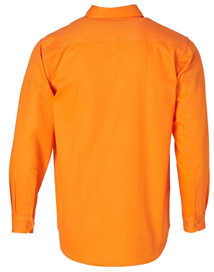 Hi Vis 190gsm Long Sleeve Drill Shirt (Mens)