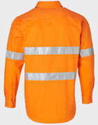 Hi Vis 190gsm Long Sleeve Drill Shirt Whit 3M Tapes (Unisex)