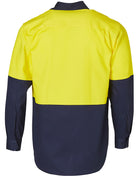 Hi Vis 190gsm Cotton Drill Long Sleeve Work Shirts (Mens)