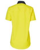 Hi Vis Cool-Breeze Cotton Twill Safety S/S Shirt (Ladies)