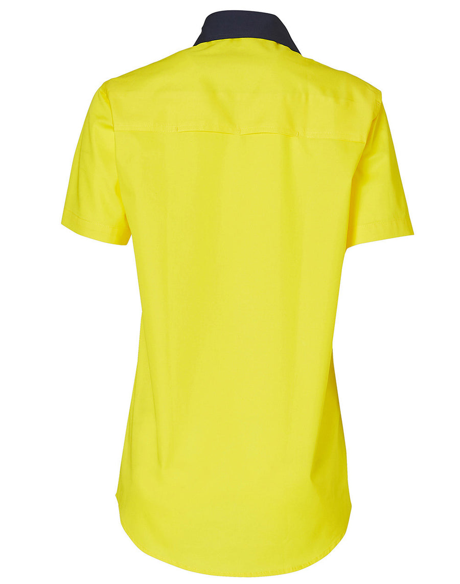 Hi Vis Cool-Breeze Cotton Twill Safety S/S Shirt (Ladies)