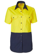 Hi Vis Cool-Breeze Cotton Twill Safety S/S Shirt (Ladies)