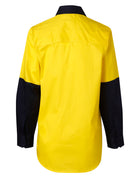 Hi Vis Cool-Breeze Cotton Twill Safety L/S Shirt (Womens)