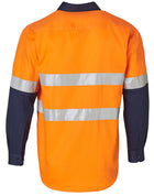 Hi Vis 190gsm Cotton Drill Safety L/S Shirt with Reflective 3M Tapes (Mens)