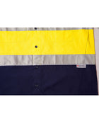 Hi Vis Cotton Rip-Stop Long Sleeve Shirt 3M Tape (Unisex)