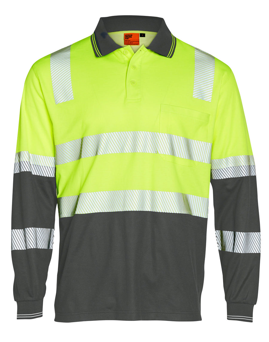 TrueDry® Biomotion Segmented L/S Hi Vis Polo (Unisex)
