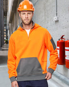 Hi Vis ¼ Zip Premium Fleece Hoodie (Unisex)
