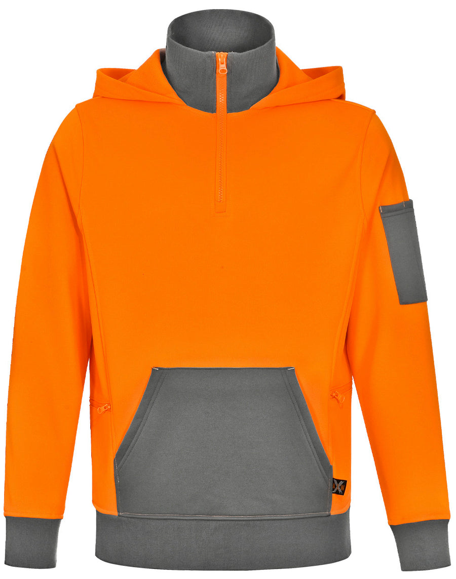 Hi Vis ¼ Zip Premium Fleece Hoodie (Unisex)