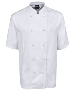 ACTIV EMBROIDERY DESIGNS. UNIFORMS. VENTED CHEF'S SHORT SLEEVE JACKET. MENS.
