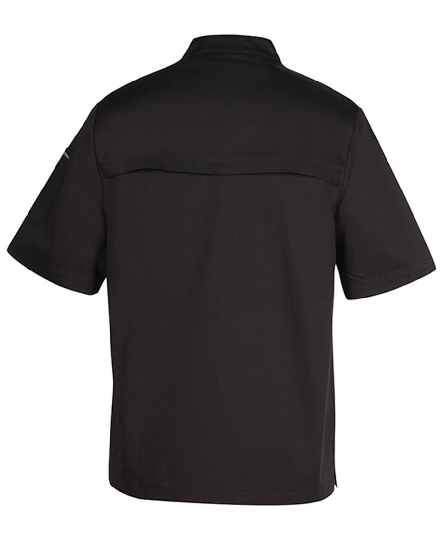 ACTIV EMBROIDERY DESIGNS. UNIFORMS. VENTED CHEF'S SHORT SLEEVE JACKET. MENS.