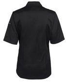 ACTIV EMBROIDERY DESIGNS. UNIFORMS. SHORT SLEEVE CHEF'S JACKET. LADIES.