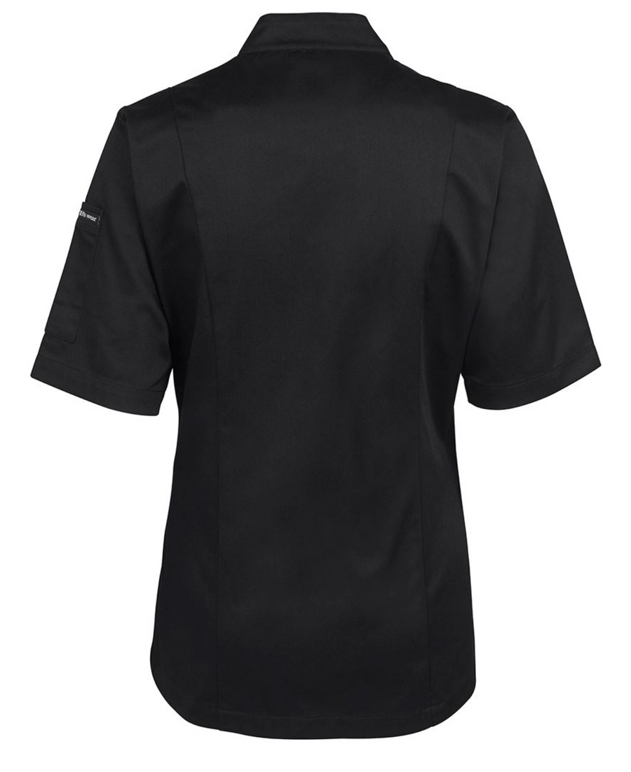 ACTIV EMBROIDERY DESIGNS. UNIFORMS. SHORT SLEEVE CHEF'S JACKET. LADIES.