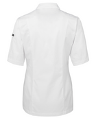 ACTIV EMBROIDERY DESIGNS. UNIFORMS. SHORT SLEEVE CHEF'S JACKET. LADIES.