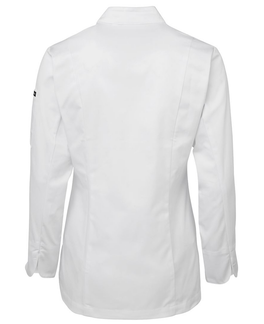ACTIV EMBROIDERY DESIGNS. UNIFORMS. LONG SLEEVE CHEF'S JACKET. LADIES.