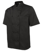 ACTIV EMBROIDERY DESIGNS. UNIFORMS. SHORT SLEEVE CHEF'S JACKET. UNISEX.